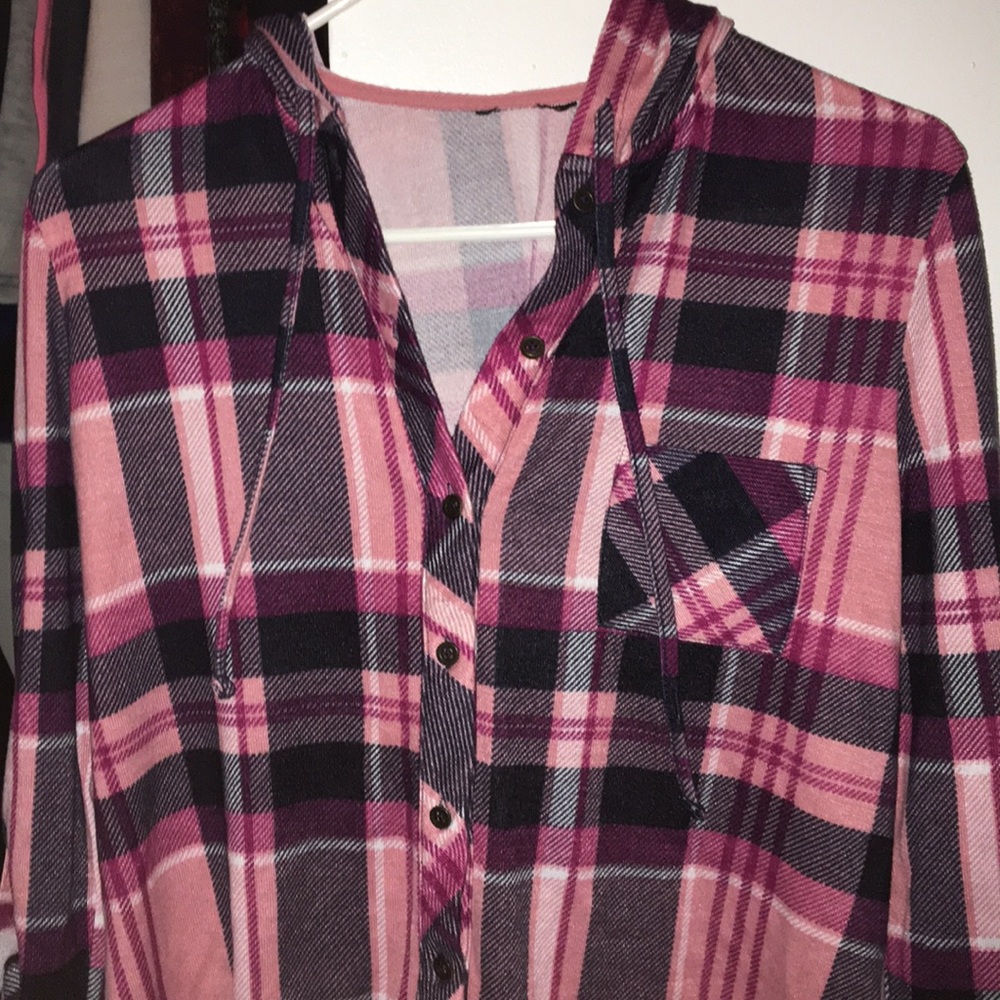 Flannel hoodie